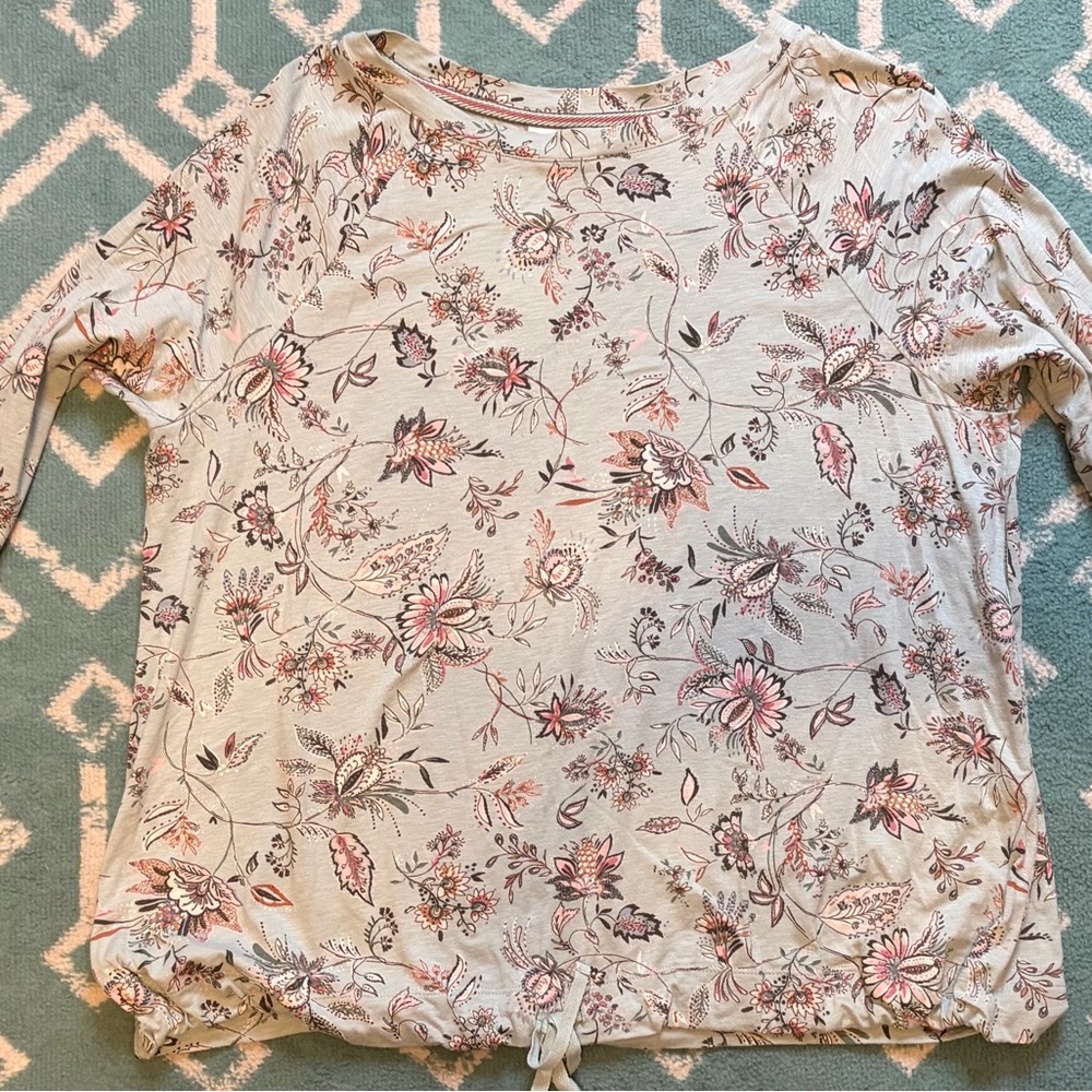 Floral 3/4 Sleeve Women's Top